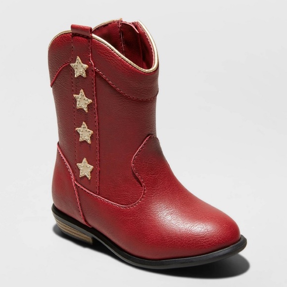 Cat & Jack Shoes Toddler Girls Anika Western Boots Cat Jack Red